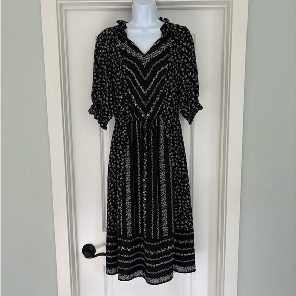 Cece Peasant Midi Dress Size S Bloomcore - Picture 2 of 10